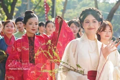 “百花步行”越南服饰文化节2025年11月15日在河内举行。图自越通社