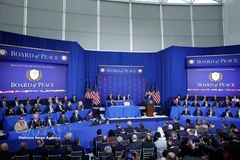 越共中央总书记苏林出席加沙和平委员会开幕会议。图自越通社