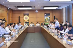 谅山、奠边和永隆等省国会代表团在小组讨论中发言。图自越通社