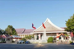 老挝人民革命党第十二次全国代表大会在首都万象举行。图自越通社