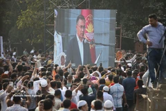 2月17日，塔里克·拉赫曼在达卡宣誓就任孟加拉国总理。图自新华社/越通社