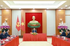 越共中央总书记苏林与俄罗斯联邦总统普京通电话。图自越通社