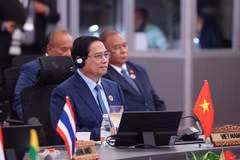 越南政府总理范明政率团出席在马来西亚吉隆坡举行的第二届东盟－海湾阿拉伯国家合作委员会。图自越通社