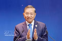 越共中央总书记、国家主席苏林出席大会并发表重要讲话。图自越通社