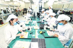 兴安省4P有限公司工厂的电子电路板生产线。图自《人民报》