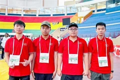 越南四名学生全部获奖。图自越通社