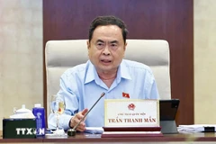 国会主席陈青敏在国会常委会第46次会议上发表讲话。图自越通社