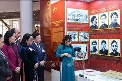 “越南共产党——与民族同行95年”展开幕。图自越通社