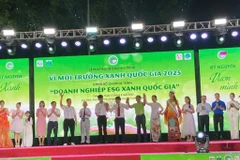 "2025国家绿色环境计划"启动仪式暨"国家绿色ESG企业计划"发布仪式。图自越通社