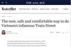 澳大利亚《时代报》网站刊登了作家朱莉·米勒（Julie Miller）撰写关于在越南体验“河内五城门”旅游列车的文章。图自越通社