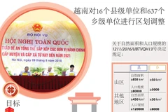 图表新闻：越南将对16个县级单位和637个乡级单位进行区划调整 