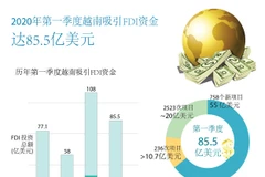 图表新闻：2020年第一季度越南吸引FDI资金达85.5亿美元