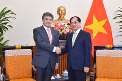 越南外交部长裴青山会见亚美尼亚驻越大使瓦赫拉姆