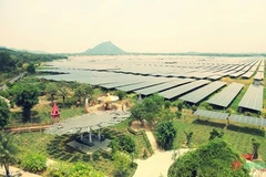 安江省安好太阳能发电厂成为有趣的新鲜迷人的景观