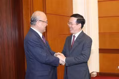 越共中央书记处常务书记武文赏会见日越友好议员联盟特别顾问武部勤