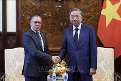 越南国家主席苏林会见哥伦比亚驻越南大使米格尔·安赫尔·罗德里格斯。图自越通社