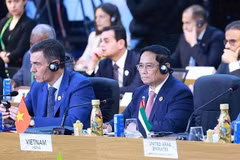 越南政府总理范明政出席2024年二十国集团领导人峰会。图自越通社