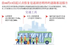 图表新闻：自10月13日起试点恢复往返胡志明市的道路客运服务