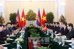 越南和柬埔寨领导人就两国建交50周年互致贺函。（图片来源：越通社）