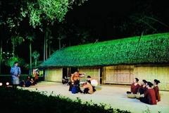 《莲花村立大志》活动的一个表演节目。图自乂安电视广播电台