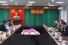 会谈场景。图自越通社