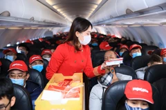 7月7日越捷推出大规模促销活动 从河内起飞的乘客可享受 77% 的折扣