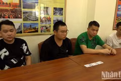 谅山边防部队逮捕组织人员非法入越南团伙。图自人民报