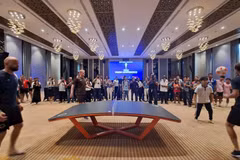 来自世界52个国家的115名运动员参加在归仁市举行的2024年台克球世界锦标赛。图自congly.vn