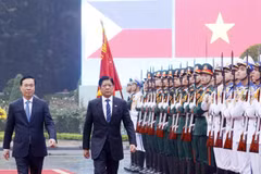 越南国家主席武文赏与菲律宾总统马科斯举行会谈