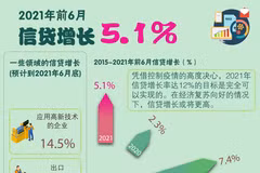 图表新闻：2021年上半年信贷增长5.1%