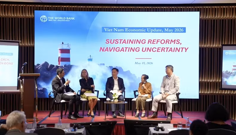界银行于5月15日发布《2026年5月越南经济更新报告》。图自Vietnam+