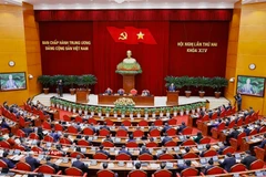 越南共产党第十四届中央委员会第二次全体会议进入第二个工作日。图自越通社