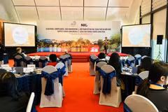 越南财政部国家创新中心（NIC）与美国、加拿大大型进口商代表组织——供应商合规审计网络（SCAN）在河内联合举办了"供应链中的风险、合规与创新"研讨会。国家创新中心供图