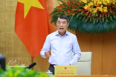 越南政府总理黎明兴在2026年6月政府立法工作专题会议上发表讲话。图自越通社