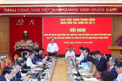 陈青敏与陈锦秀共同主持决定公布会议。图自越通社