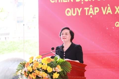 越南政府副总理范氏清茶出席启动仪式并发表讲话。图自越通社