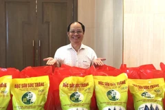 “郭翁ST25大米”（Gạo Ông Cua ST25）品牌的大米产品。图自越通社