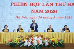 范明政总理主持召开会议。图自越通社