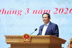 越南政府总理兼国家科技、创新、数字化转型及06号方案指导委员会（指导委员会）主任范明政主持召开指导委员会2026年第二次会议。图自越通社
