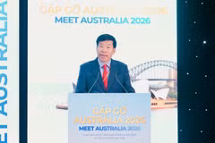 越南外交部副部长阮孟强在活动上发表讲话。越南外交部供图