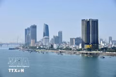 岘港市的一角。图自越通社