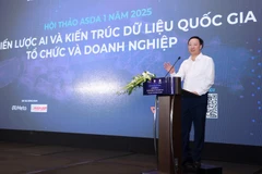 国家数据中心主任、国家数据协会副主席阮玉刚发表讲话。图自Vietnam+