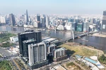 位于守添半岛的越南国际金融中心核心区。图自越通社