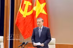 越共中央总书记苏林发表讲话。图自越通社