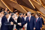 越共中央总书记、国家主席苏林在河内出席人民公安参谋力量传统日80周年纪念典礼。图自越通社