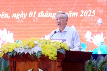 越共中央政治局委员、政府常务副总理、2025年特赦咨询委员会主席阮和平。图自越通社