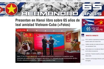古巴拉美通讯社（Prensa Latina）于11月18日正式推出《古巴—越南：65年兄弟情谊》专题专栏。图自屏幕截图