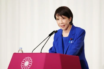 日本自由民主党总裁高市早苗当选日本第104任首相。图自日本共同通信社