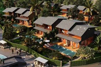 三日月日式度假村与温泉（Mikazuki Japanese Resorts & Spa）项目二期的效果图。图自越通社