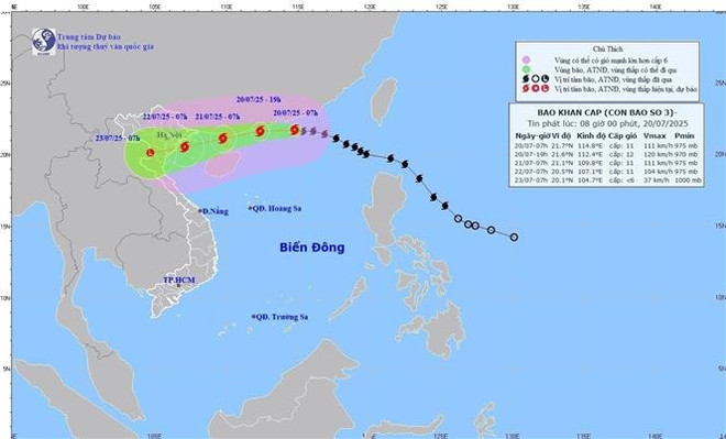 第3号台风7月20日上午7点的路径图。图自越通社 vna-potal-tin-bao-khan-cap-con-bao-so-3-sang-208-8159186.jpg